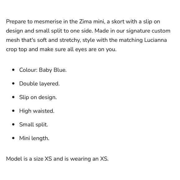 Babyboo Zimba Skort in Baby Blue Size Small - Picture 5 of 8